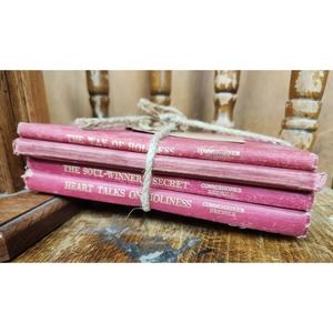 Red decor book stack staging book set book lot